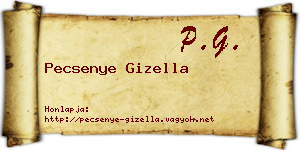Pecsenye Gizella névjegykártya